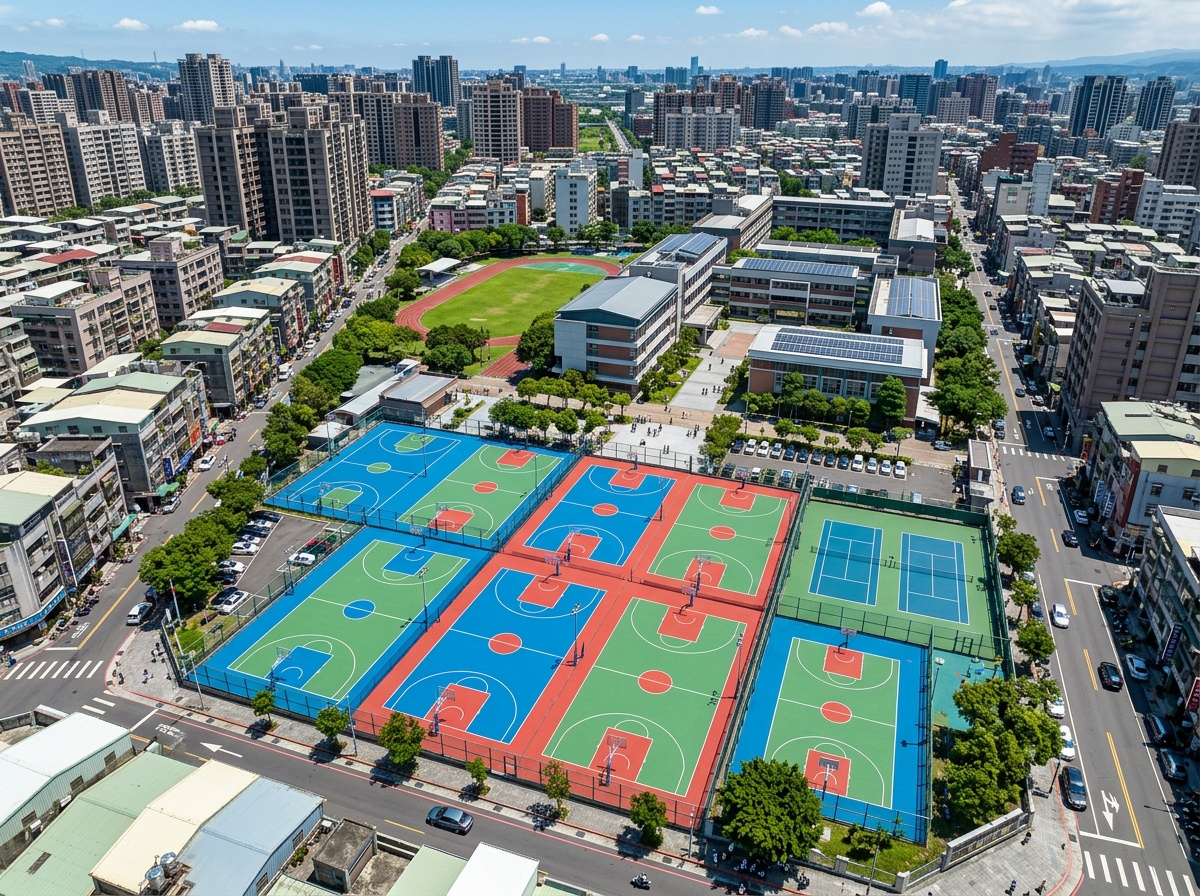 滨州市全塑型塑胶跑道硅PU篮球场 - 价格